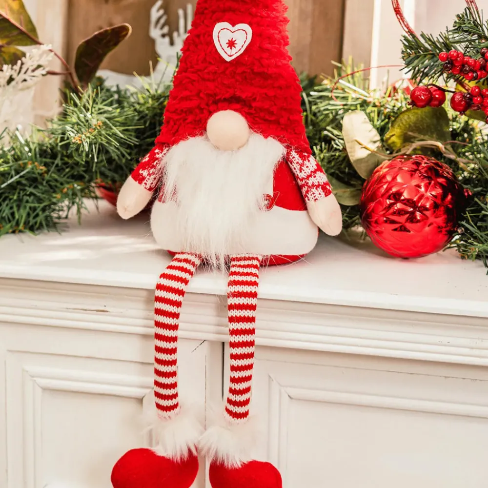 Outlet Home New Year Christmas Sitting Santa Plush Toy Decoration, 52cm, Multi Ornaments