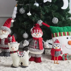 Clearance Home New Year Christmas Robin Bird Plush Toy Decoration, 23cm, Multi Ornaments