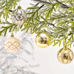 Online Home New Year Christmas y Star Tree Bauble Set and Star Tree Topper, 21 Piece, Ornaments