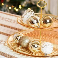 Online Home New Year Christmas y Star Tree Bauble Set and Star Tree Topper, 21 Piece, Ornaments