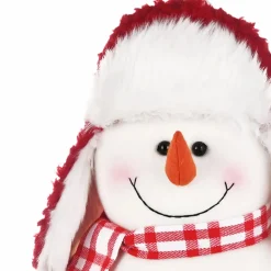 Outlet Home New Year Christmas Snowman Plush Toy Decoration, 23cm, Multi Ornaments