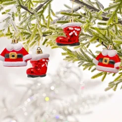 Best Home New Year Christmas Tree Decoration Set, 4 Piece, 5.5cm, Multi Ornaments