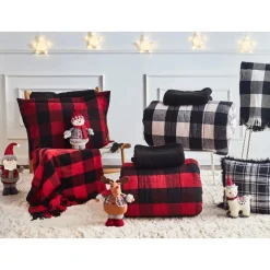 Clearance Home New Year Christmas Standing Snowman Plush Toy Decoration, 34cm, Multi Ornaments