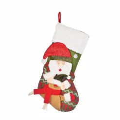 New Home New Year Christmas Santa Gift Stocking Sock Decoration, 47cm, Multi Ornaments