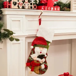 New Home New Year Christmas Santa Gift Stocking Sock Decoration, 47cm, Multi Ornaments