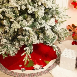 Online Home New Year Christmas Tree Skirt, Multi Ornaments