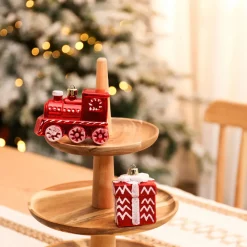 Outlet Home New Year Christmas Gifty Tree Decoration Set, 4 Piece, Multi Ornaments