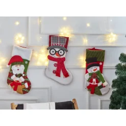 Online Home New Year Christmas Snowman Gift Stocking Sock Decoration, 47cm, Multi Ornaments