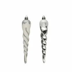 New Home New Year Christmas Icicle Tree Decoration Set, 5 Piece, 16cm, Multi Ornaments