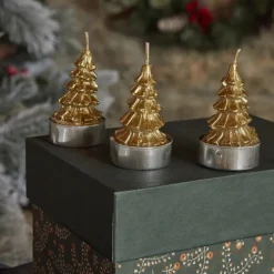 Sale Home New Year Tree 3-Piece Tealight Candles, Candles