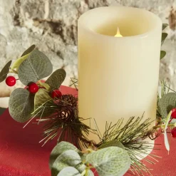 Outlet Home New Year Led Light Candle, 7.5cmx7.5cmx12.5cm, White Candles