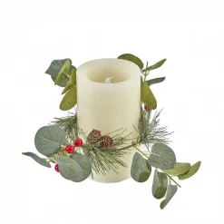 Outlet Home New Year Led Light Candle, 7.5cmx7.5cmx12.5cm, White Candles