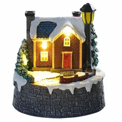 New Home New Year LED Lighted Christmas House, Multi Ornaments