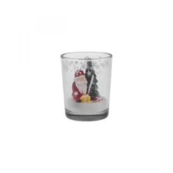 Clearance Home New Year Tiny House Glass Candle, 5.5x6.5cm, Multi Candles
