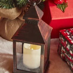 Best Home New York New Year 24 Mila Black Lantern, 13,5x30cm Ornaments