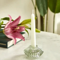 Outlet Home Pemy Double-Sided Candle Holder, 7x4cm, Green Candle Holder