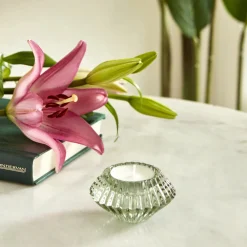 Outlet Home Pemy Double-Sided Candle Holder, 7x4cm, Green Candle Holder