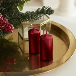 Clearance Home Pillar Candle, 3,5x8cm, Red Candles