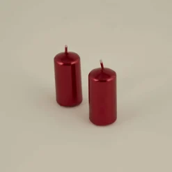 Clearance Home Pillar Candle, 3,5x8cm, Red Candles