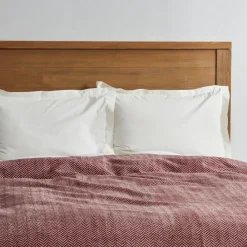 Sale Home Sandra Herringbone Pattern Blanket, 200x220cm, Double, Throws & Blankets