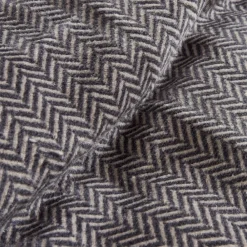 Outlet Home Sandra Herringbone Pattern Blanket, 200x220cm, Double, Grey Throws & Blankets