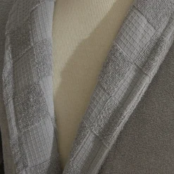 Home Santos 4-Piece 100% Turkish Cotton Family Bathroom Set, Powder - Grey Bathrobes