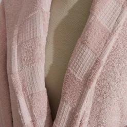 Home Santos 4-Piece 100% Turkish Cotton Family Bathroom Set, Powder - Grey Bathrobes