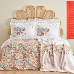 Sale Home Sarthe 100% Turkish Cotton Duvet Cover Set, Double, Multi Duvet Cover Sets