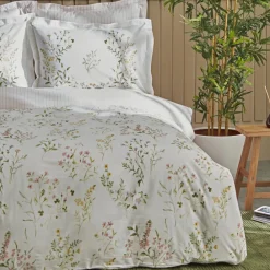 Outlet Home Sera 100% Turkish Cotton Duvet Cover Set with Bed Sheet, Double, Green Duvet Cover Sets