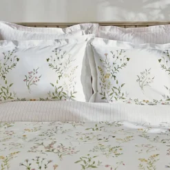 Outlet Home Sera 100% Turkish Cotton Duvet Cover Set with Bed Sheet, Double, Green Duvet Cover Sets