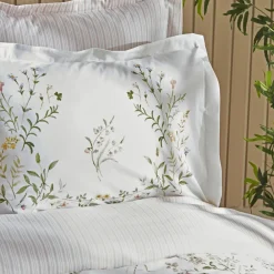 Outlet Home Sera 100% Turkish Cotton Duvet Cover Set with Bed Sheet, Double, Green Duvet Cover Sets