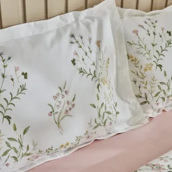 Outlet Home Sera 100% Turkish Cotton Duvet Cover Set with Bed Sheet, Double, Green Duvet Cover Sets