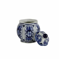 Sale Home Shana Decorative Jar, 12cm, White Blue Vases