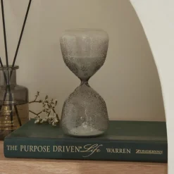 Online Home Trigon 10 Min. Hourglass, 7.3x15.5cm, Grey Ornaments