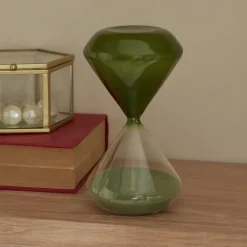 Sale Home Trigon 15 Min. Hourglass, 8x15cm, Green Ornaments