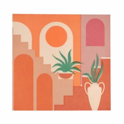 Outlet Home Vintage 20-Piece Paper Napkin, 33cmx33cm, Multi Paper Napkins