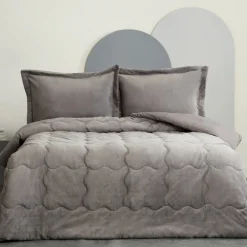 Online Home Viny Soft Dream Comfort Bedding Set Old, Double, Anthratice Bedding Sets