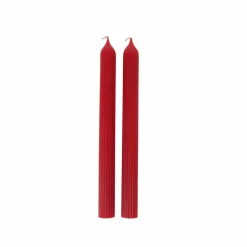 Best Home Wave 2-Piece Candle, 2cmx23cm, Red Candles