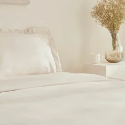 Sale Home White Collection Felves 100% Turkish Cotton Duvet Cover Set, Double, Beige Duvet Cover Sets