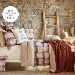 Discount Home Woodland Cozy Comfort Bedding Set with Bed Sheet, Single, Beige Bedding Sets|Duvets