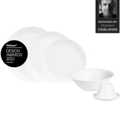 Discount Hussein Chalayan Digital 6-Piece Fine Pearl Dinner Set, White See All Dinner Sets|Fine Bone Dinner Sets