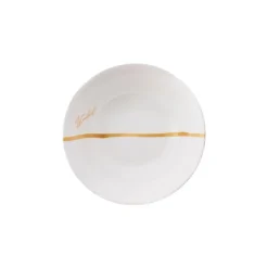 Online Istanbul Collection Istanbul Porcelain CerealSoup Bowl, 14cm, Gold White Bowls