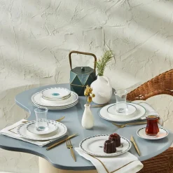 Hot iznik 18 Piece Porcelain Serveware Set for 6 People, 19cm, White Multi See All Serveware Sets