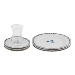 Hot iznik 18 Piece Porcelain Serveware Set for 6 People, 19cm, White Multi See All Serveware Sets