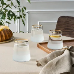 Discount Jasmine 3-Piece Tumbler Glass Set for 3 People, 420ml, White Tumbler Glasses