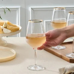 Jasmine 3-Piece Wine Glass Set, 490ml, White Wine And Champagne Glasses