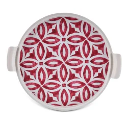 New Jofy 2-Piece Cake Dome, 35cm, Red Serving Platters