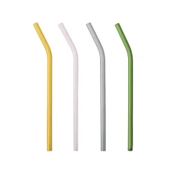Discount Joy Glass Straw, 4 Piece, 10cm, Multi Kitchen Gadgets
