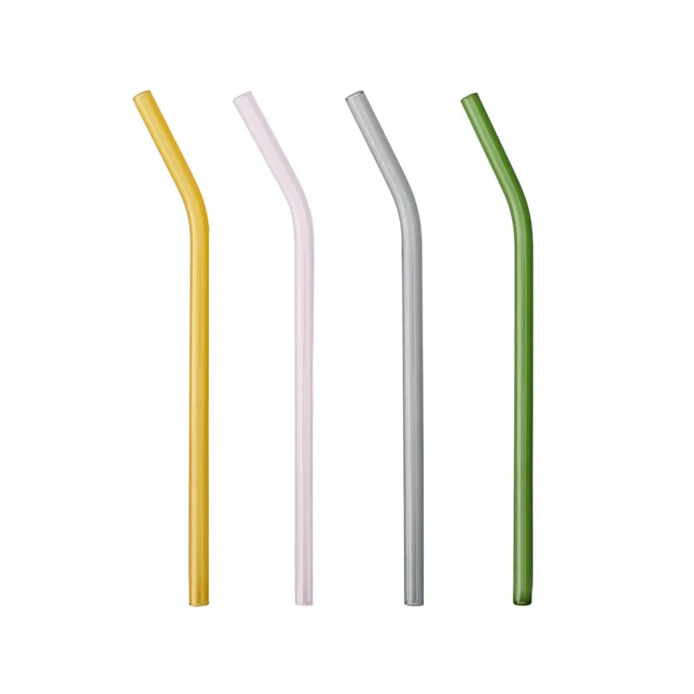 Discount Joy Glass Straw, 4 Piece, 10cm, Multi Kitchen Gadgets