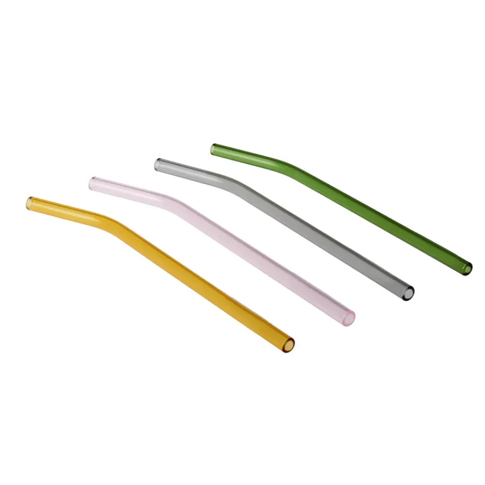 Discount Joy Glass Straw, 4 Piece, 10cm, Multi Kitchen Gadgets